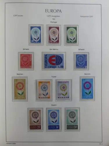Europa/Cept ab 1956-1992 besammelt in 4 Leuchtturm Bindern #LZ978
