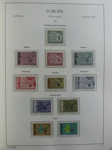 Europa/Cept ab 1956-1992 besammelt in 4 Leuchtturm Bindern #LZ978