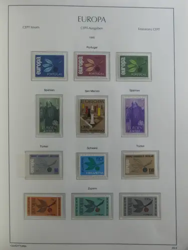 Europa/Cept ab 1956-1992 besammelt in 4 Leuchtturm Bindern #LZ978
