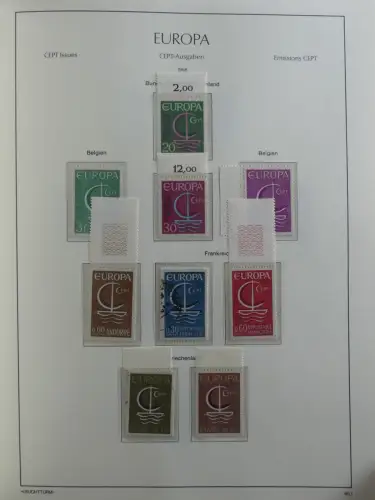 Europa/Cept ab 1956-1992 besammelt in 4 Leuchtturm Bindern #LZ978