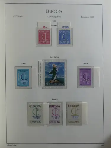 Europa/Cept ab 1956-1992 besammelt in 4 Leuchtturm Bindern #LZ978