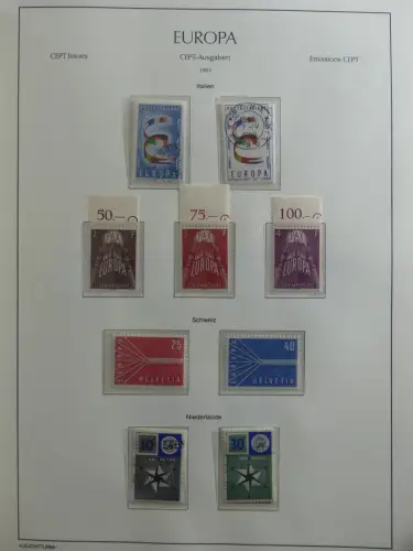Europa/Cept ab 1956-1992 besammelt in 4 Leuchtturm Bindern #LZ978