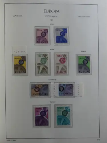 Europa/Cept ab 1956-1992 besammelt in 4 Leuchtturm Bindern #LZ978