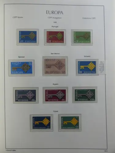 Europa/Cept ab 1956-1992 besammelt in 4 Leuchtturm Bindern #LZ978