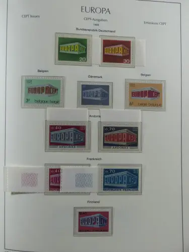 Europa/Cept ab 1956-1992 besammelt in 4 Leuchtturm Bindern #LZ978