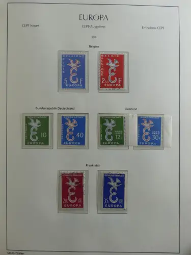 Europa/Cept ab 1956-1992 besammelt in 4 Leuchtturm Bindern #LZ978