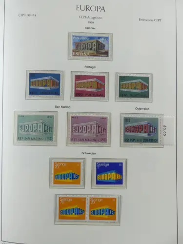 Europa/Cept ab 1956-1992 besammelt in 4 Leuchtturm Bindern #LZ978