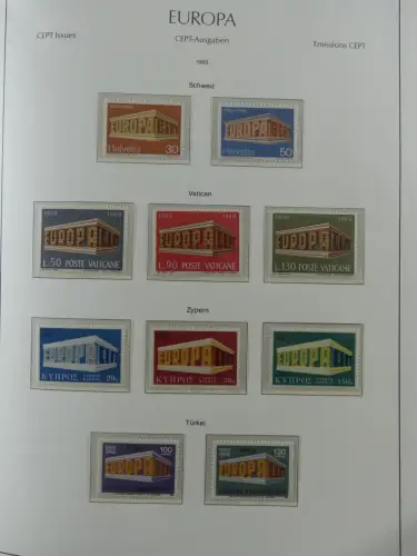 Europa/Cept ab 1956-1992 besammelt in 4 Leuchtturm Bindern #LZ978