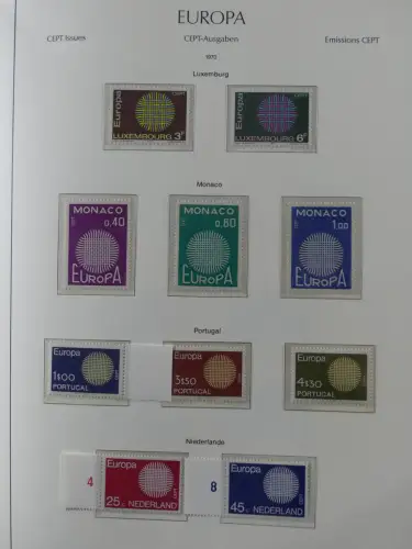 Europa/Cept ab 1956-1992 besammelt in 4 Leuchtturm Bindern #LZ978