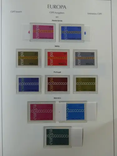 Europa/Cept ab 1956-1992 besammelt in 4 Leuchtturm Bindern #LZ978