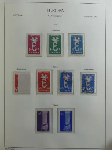 Europa/Cept ab 1956-1992 besammelt in 4 Leuchtturm Bindern #LZ978