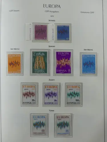 Europa/Cept ab 1956-1992 besammelt in 4 Leuchtturm Bindern #LZ978