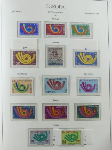 Europa/Cept ab 1956-1992 besammelt in 4 Leuchtturm Bindern #LZ978