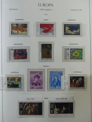 Europa/Cept ab 1956-1992 besammelt in 4 Leuchtturm Bindern #LZ978