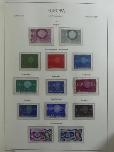 Europa/Cept ab 1956-1992 besammelt in 4 Leuchtturm Bindern #LZ978