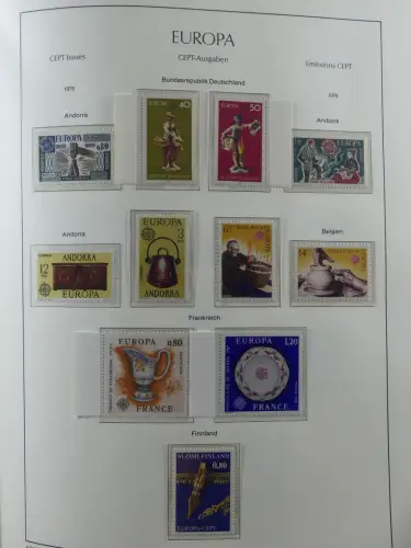 Europa/Cept ab 1956-1992 besammelt in 4 Leuchtturm Bindern #LZ978