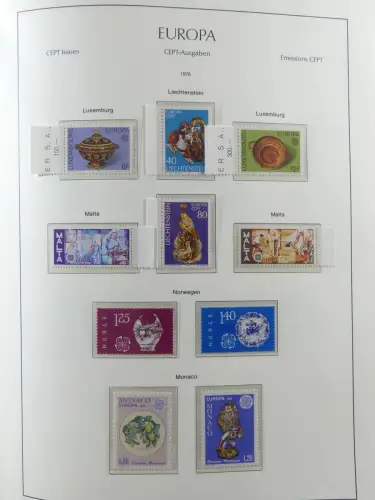 Europa/Cept ab 1956-1992 besammelt in 4 Leuchtturm Bindern #LZ978