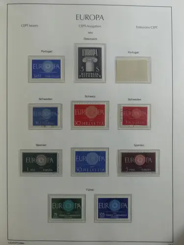 Europa/Cept ab 1956-1992 besammelt in 4 Leuchtturm Bindern #LZ978