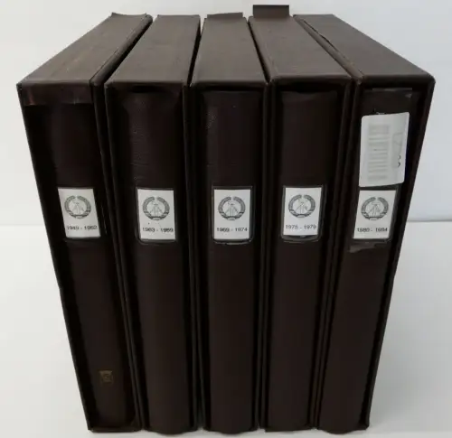DDR ab Anfängen postfrisch bis 1984 besammelt in 5 Lindner Alben #LZ999