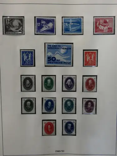 DDR ab Anfängen postfrisch bis 1984 besammelt in 5 Lindner Alben #LZ999