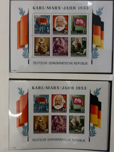 DDR ab Anfängen postfrisch bis 1984 besammelt in 5 Lindner Alben #LZ999