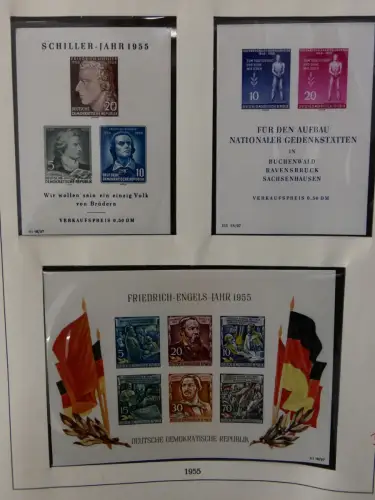 DDR ab Anfängen postfrisch bis 1984 besammelt in 5 Lindner Alben #LZ999