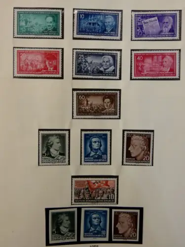 DDR ab Anfängen postfrisch bis 1984 besammelt in 5 Lindner Alben #LZ999