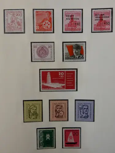 DDR ab Anfängen postfrisch bis 1984 besammelt in 5 Lindner Alben #LZ999
