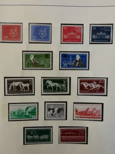 DDR ab Anfängen postfrisch bis 1984 besammelt in 5 Lindner Alben #LZ999