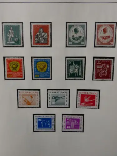 DDR ab Anfängen postfrisch bis 1984 besammelt in 5 Lindner Alben #LZ999
