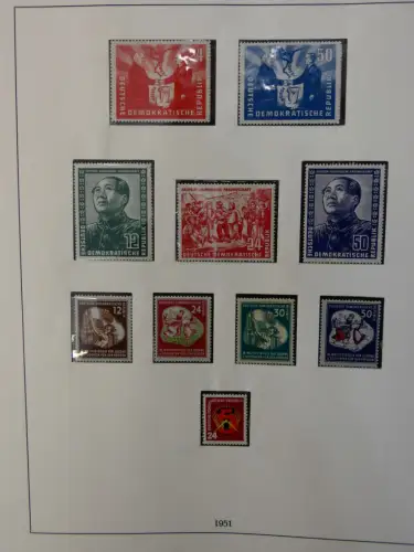 DDR ab Anfängen postfrisch bis 1984 besammelt in 5 Lindner Alben #LZ999