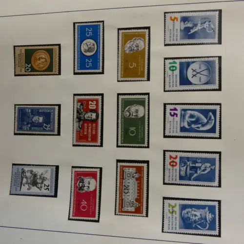 DDR ab Anfängen postfrisch bis 1984 besammelt in 5 Lindner Alben #LZ999