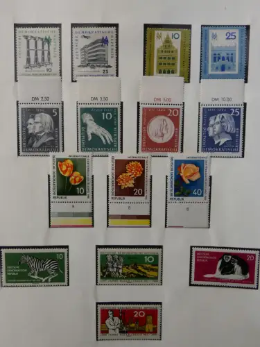 DDR ab Anfängen postfrisch bis 1984 besammelt in 5 Lindner Alben #LZ999