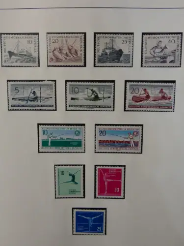 DDR ab Anfängen postfrisch bis 1984 besammelt in 5 Lindner Alben #LZ999