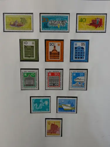 DDR ab Anfängen postfrisch bis 1984 besammelt in 5 Lindner Alben #LZ999