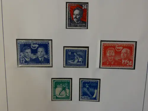 DDR ab Anfängen postfrisch bis 1984 besammelt in 5 Lindner Alben #LZ999