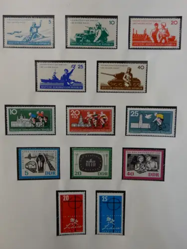 DDR ab Anfängen postfrisch bis 1984 besammelt in 5 Lindner Alben #LZ999