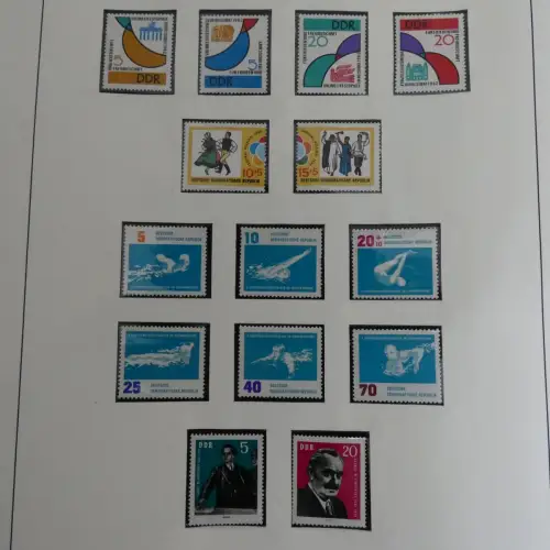DDR ab Anfängen postfrisch bis 1984 besammelt in 5 Lindner Alben #LZ999