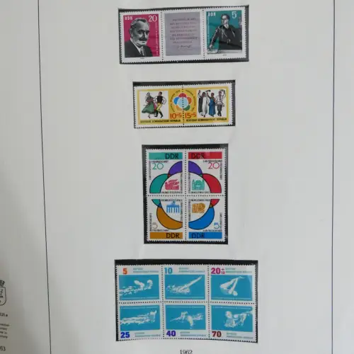 DDR ab Anfängen postfrisch bis 1984 besammelt in 5 Lindner Alben #LZ999