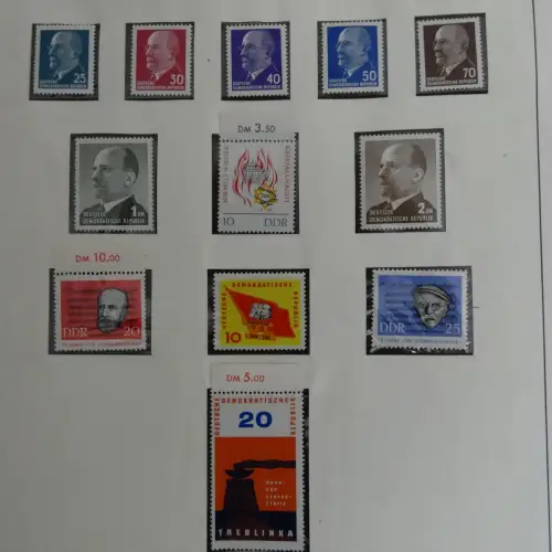 DDR ab Anfängen postfrisch bis 1984 besammelt in 5 Lindner Alben #LZ999