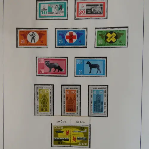 DDR ab Anfängen postfrisch bis 1984 besammelt in 5 Lindner Alben #LZ999