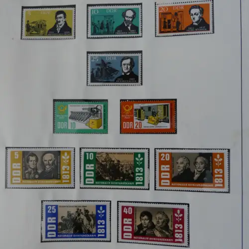 DDR ab Anfängen postfrisch bis 1984 besammelt in 5 Lindner Alben #LZ999