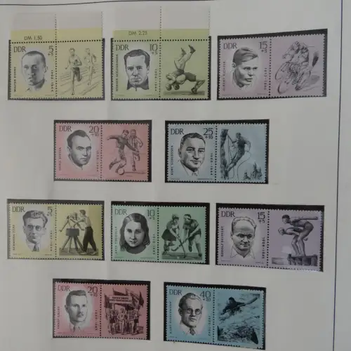 DDR ab Anfängen postfrisch bis 1984 besammelt in 5 Lindner Alben #LZ999
