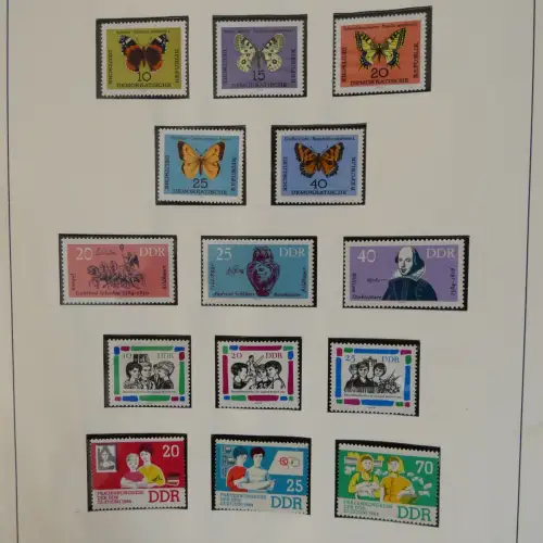 DDR ab Anfängen postfrisch bis 1984 besammelt in 5 Lindner Alben #LZ999
