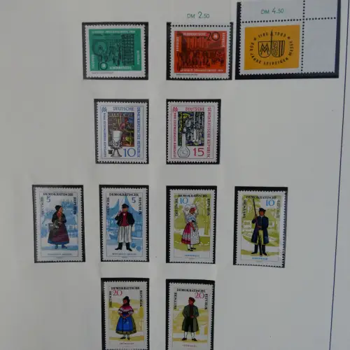 DDR ab Anfängen postfrisch bis 1984 besammelt in 5 Lindner Alben #LZ999