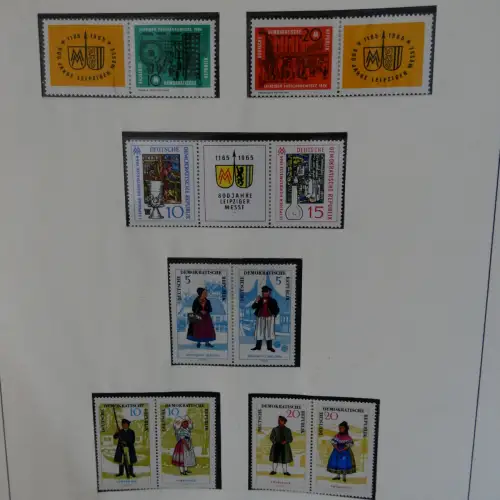 DDR ab Anfängen postfrisch bis 1984 besammelt in 5 Lindner Alben #LZ999