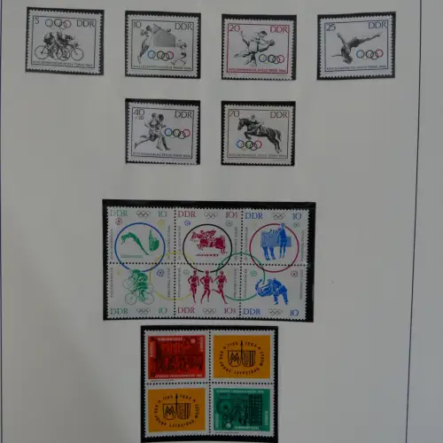 DDR ab Anfängen postfrisch bis 1984 besammelt in 5 Lindner Alben #LZ999
