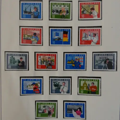 DDR ab Anfängen postfrisch bis 1984 besammelt in 5 Lindner Alben #LZ999