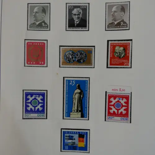 DDR ab Anfängen postfrisch bis 1984 besammelt in 5 Lindner Alben #LZ999