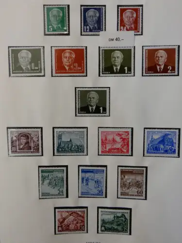 DDR ab Anfängen postfrisch bis 1984 besammelt in 5 Lindner Alben #LZ999